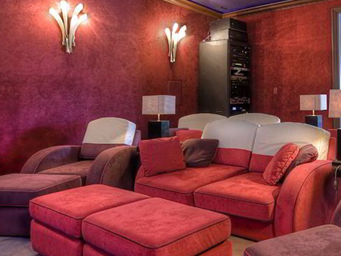 In the next room, a screening room with exceptionally comfortable couches would be great for movie nights.