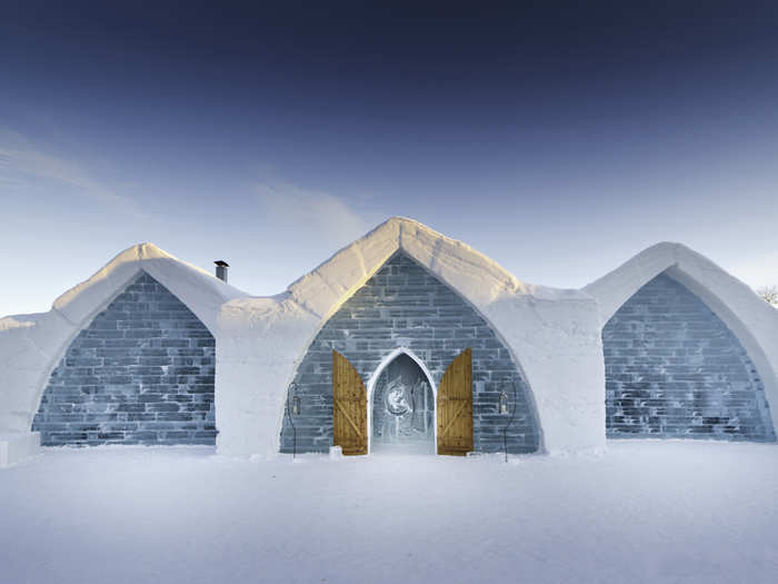 Hotel de Glace in Quebec is currently the only ice hotel in North America. It was first built in 2001, and is made of 15,000 tons of snow and 500,000 tons of ice.