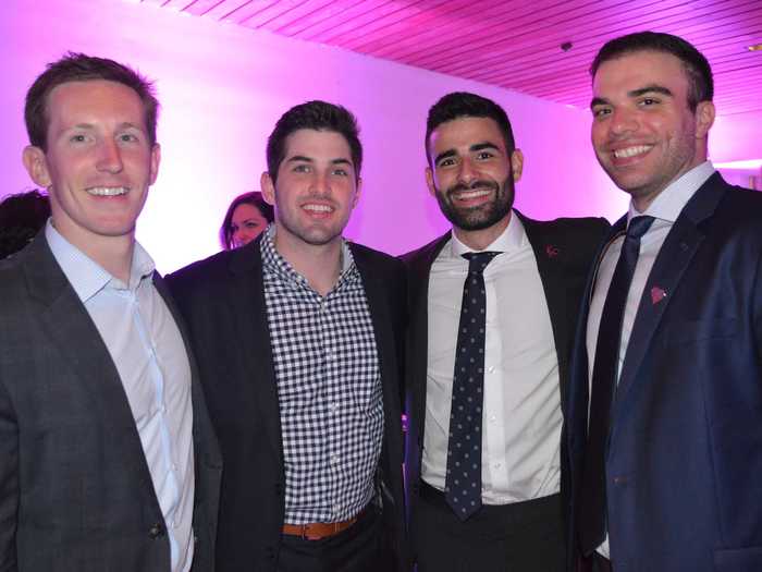 Joe Borrelli (GCA Savvian), here with Sam DaSilva (BlackRock), Jared Isaacson (CBRE), and Will McCandless (KBW), helped plan the event and was excited to see such a good turnout.