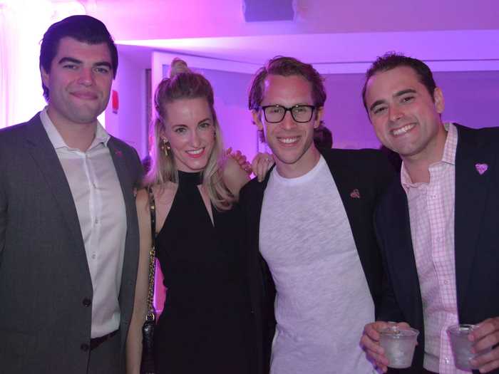 Mike Roberts, seen here with Michael Harwood, Alexandra Martin, and Andrew Ward, played college baseball with Cooper at Columbia.