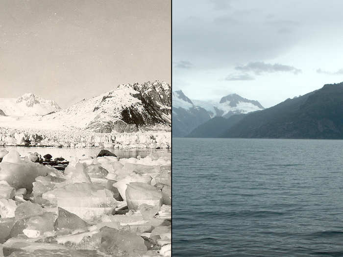 Melting Northwestern Glacier, Alaska, Aug. 1940 vs. Aug. 2005