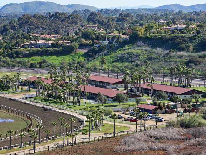 In October 2014, Gates purchased the 228-acre Rancho Paseana for $18 million. The property includes a racetrack, guesthouse, office, veterinarian