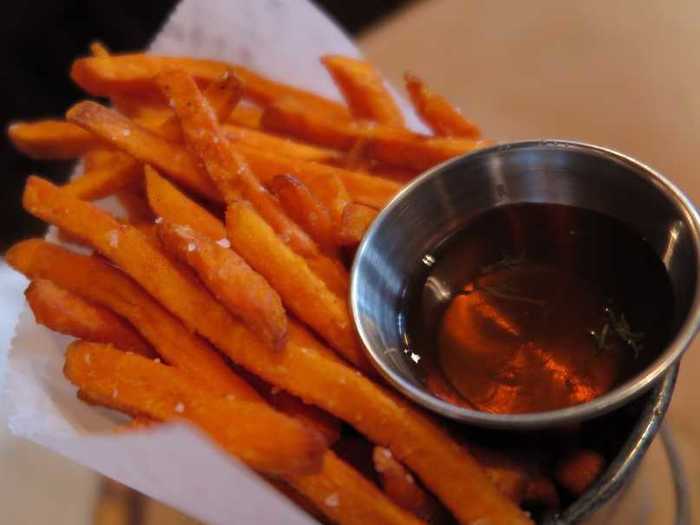 MICHIGAN: The sweet potato fries at Small Plates deliver nothing but big flavor. Lightly salted and served with a honey dipping sauce, this Detroit restaurant has mastered the simple yet delicate balance between sweet and savory.