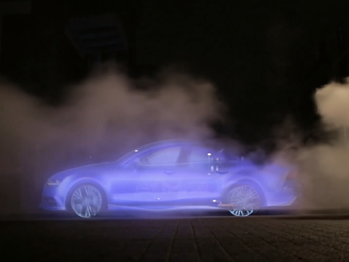 The Audi A7 Sportback h-tron emits nothing but water vapor, so its agency Thjnk made its billboards from water vapor too. They were placed in busy areas of big cities, where they left nothing behind but steam.