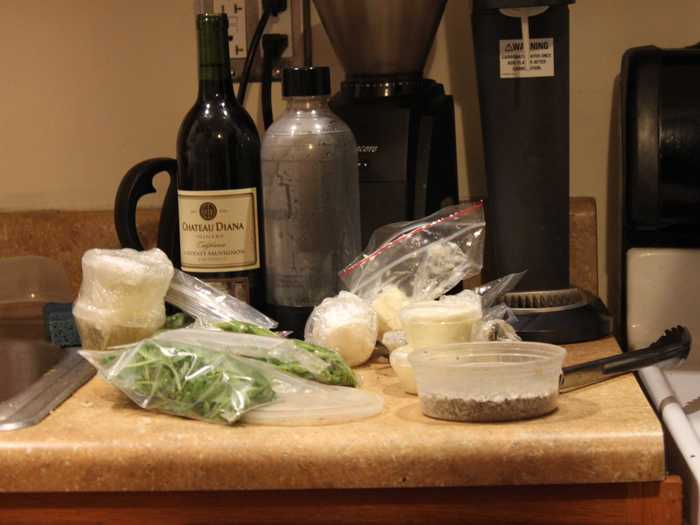 On the menu for our dinner: arugula and asparagus risotto, beet salad, and roasted carrots.