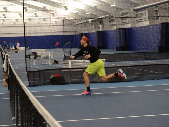 Adrian Contreras, who runs West Rock Tennis Academy, played.