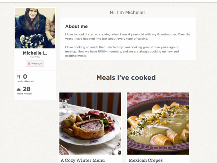 Michelle enjoys cooking, and the recipes she tries often don