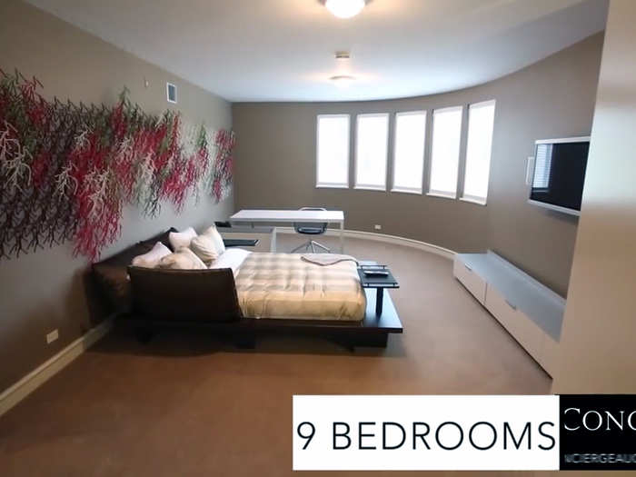 There are nine bedrooms.