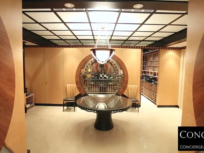 The wine cellar.