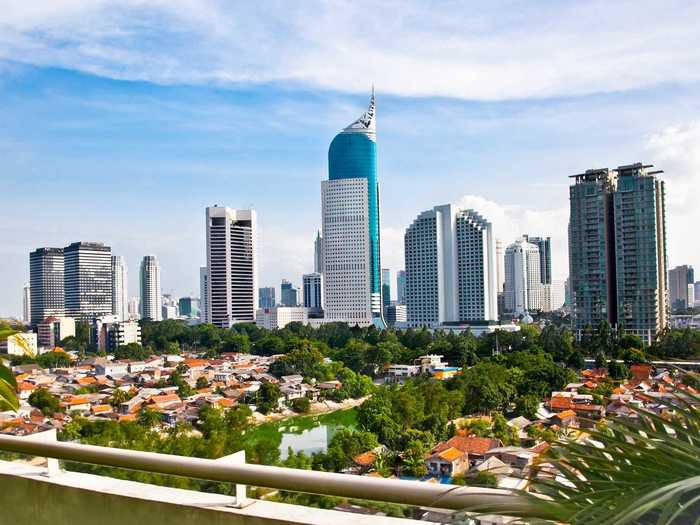 #23 Jakarta, Indonesia has 443 tall buildings in 661 square kilometers.