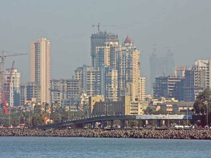 #19 Mumbai, India has 1,596 tall buildings in 621 square kilometers.