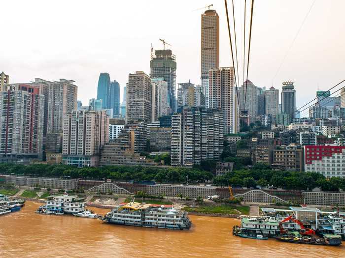 #17 Chongqing, China has 541 tall buildings in 82,403 square kilometers.