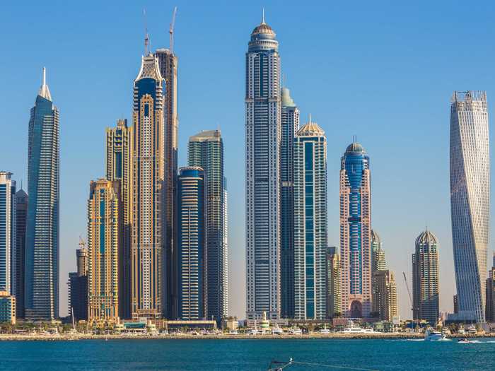 #6 Dubai, UAE has 686 tall buildings in 3,885 square kilometers.