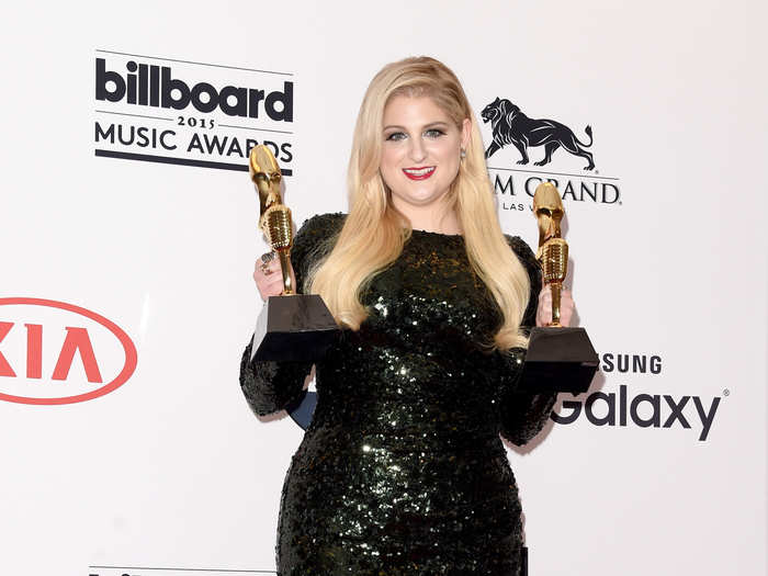 Singer Meghan Trainor, winner of Top Hot 100 Song and Top Digital Song for 