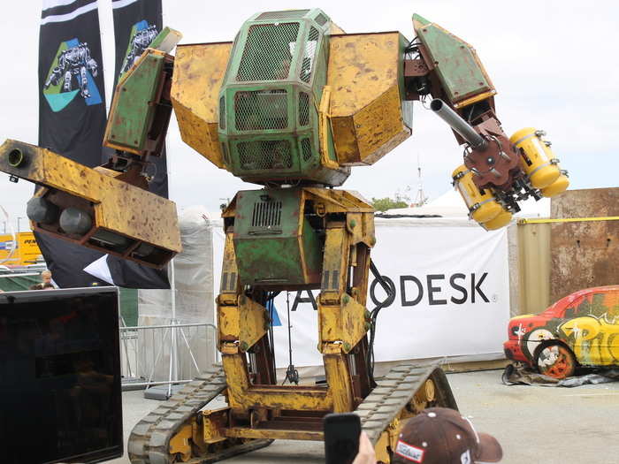 Straight out of your nightmares, this Megabot towers at 15-feet tall and has room for two humans inside to man the controls.