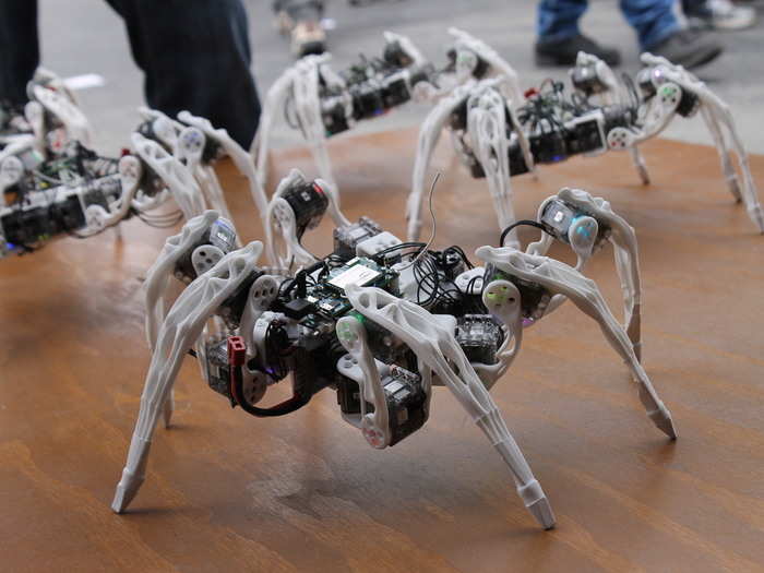 A whole army of spider robots. Verdict: Scary.