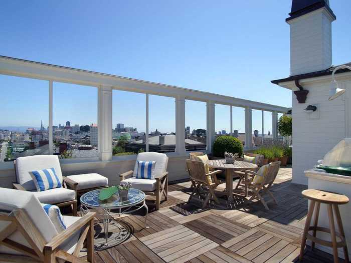 And the living areas open on to this enormous rooftop terrace.