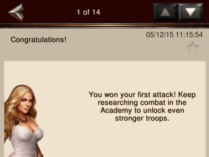 This is all that happens when you attack another city (and win). Thanks but no thanks, Kate.