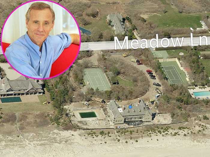 His neighbor is hotelier Ian Schrager, who bought this 10-bedroom property with tennis court in the 