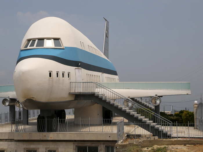 Not to be outdone, this house in Miziara, northern Lebanon, resembles an Airbus A380 to a T.