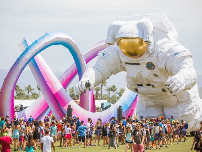 Camp with fellow partiers and enjoy top performances that go from morning to midnight at Coachella, a three-day music festival in Indio, California.