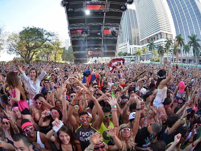 Tickets tend to sell out in seconds for the Ultra Music Festival, held in Miami, Florida, where over 330,000 partiers gather to enjoy electronic music in the summer heat.