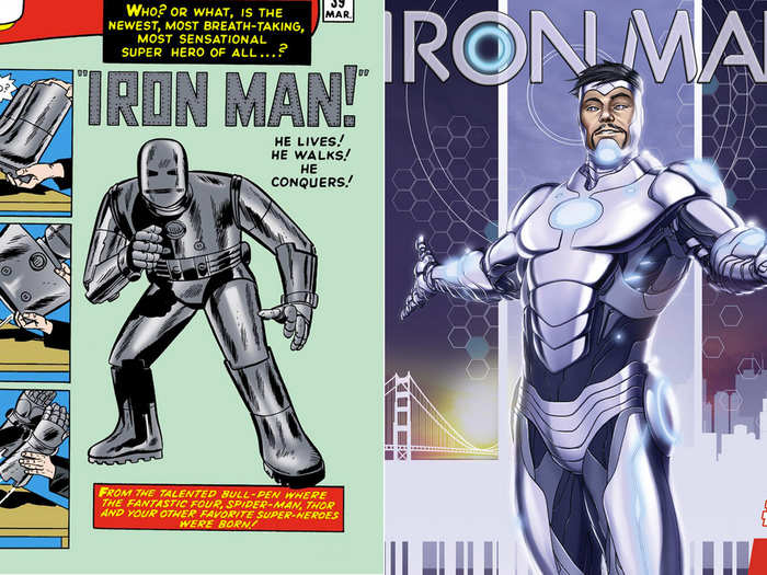 Similarly, comics Iron Man has changed his armor hundreds of times—here
