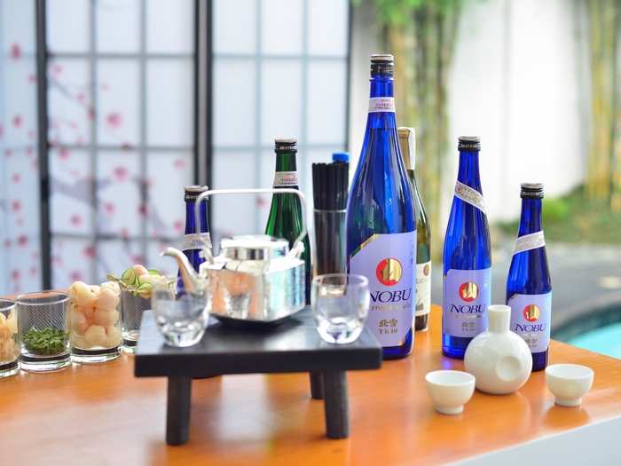 Mini bars boast exclusive Nobu sake and wines, and the 24-hour room service menu was designed by Nobu chefs, featuring some of his fusion faves.