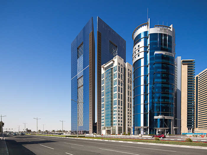 The Qatar Financial Centre was built in 2005 to develop Qatar