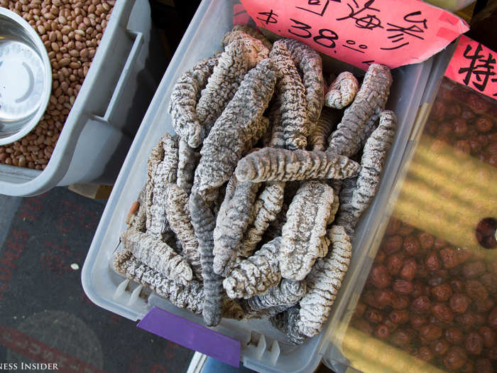 Dried sea cucumbers also have little taste, though they