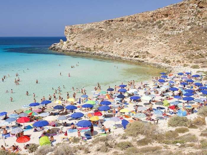 The largest island of the Pelagie Islands located in the Mediterranean sea off the coast of Italy, Lampedusa presents an interesting mix between Northern Africa and traditional Italy. It has a dry hot climate, but still offers the charm that you