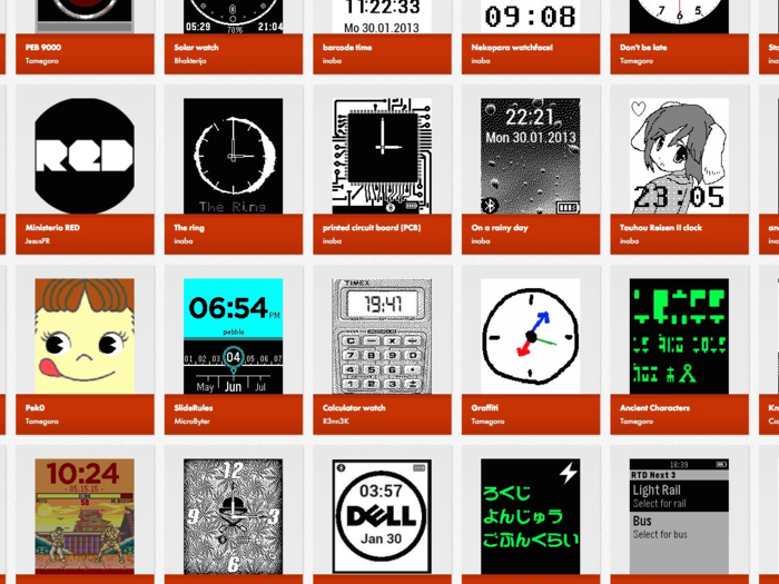 Anyone can make a watch face for the Pebble.
