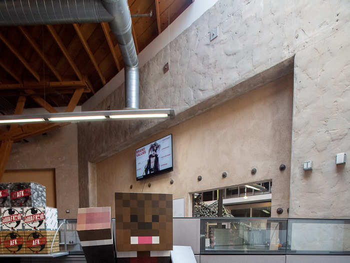 One person had a life-size "Minecraft" figure next to their desk.