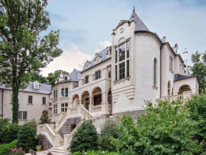 This French chateau is made of three-inch thick limestone.