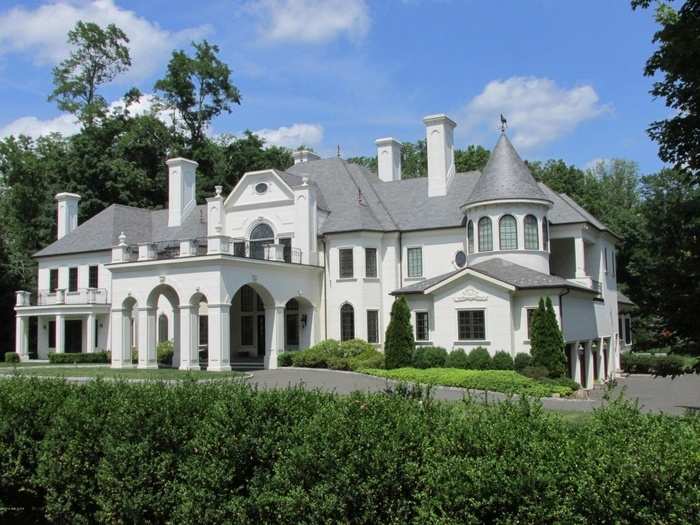 A Connecticut French chateau has a 30-foot-tall entrance foyer.