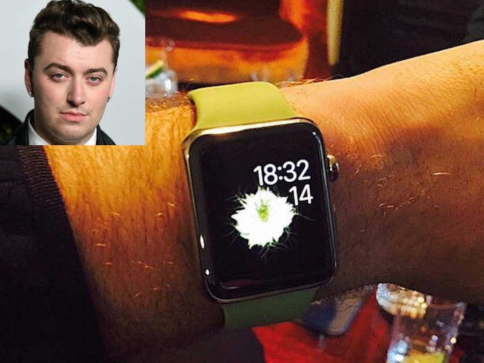 Singer Sam Smith was hand-delivered a £519 Apple Watch by Jony Ive, but it comes with a unique green band.