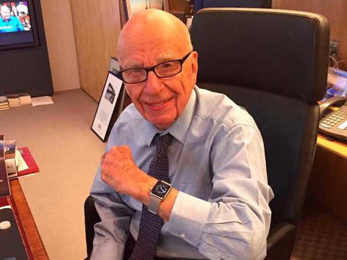 Rupert Murdoch is the proud owner of a £599 Milanese loop Apple Watch in stainless steel.