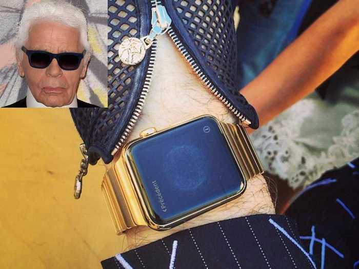 Fashion designer Karl Lagerfeld was given one of Apple
