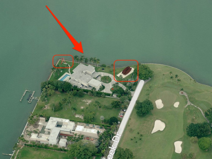 The first home on the island belongs to Norman Braman, a car dealership tycoon. He bought the 8-bedroom house for $3.9 million in 1991. We