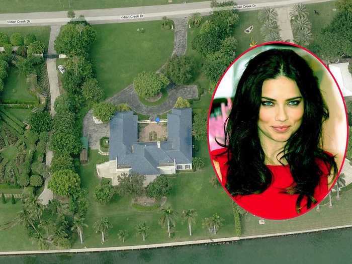 Supermodel Adriana Lima and her now-ex-husband, basketball player Marko Jaric bought this pad for $9 million back in 2009. Built in the 1950s, it looks like one of the more modest homes on the island.