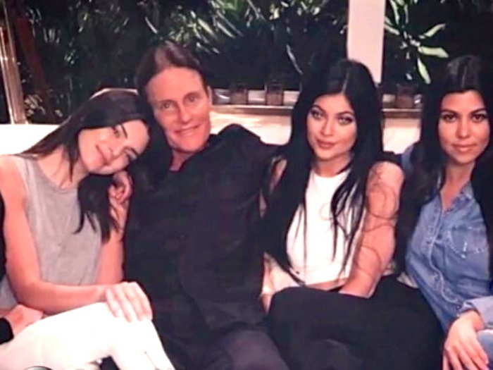 This photo of Jenner and his daughters went viral long before the interview with Diane Sawyer aired. The public later learned it was taken right after Jenner told them about his desire to transition to Caitlyn (though Jenner referred to Caitlyn as "she" or "her" and not by name.)