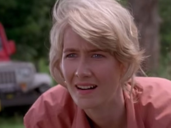 THEN: Laura Dern played paleobotanist Dr. Ellie Satner, who accompanies Dr. Grant on his trip to Jurassic Park.