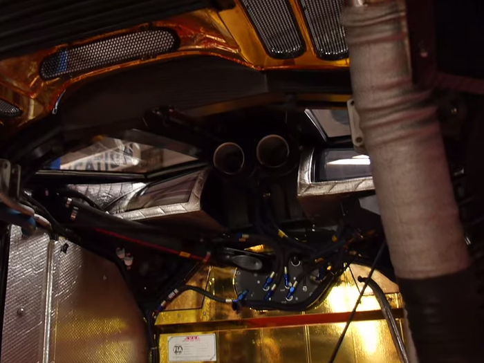 McLaren lined the inside of the engine compartment with gold because the material is good at reflecting heat.