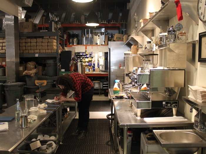 Employees have to pass rigorous training before they begin work at a Blue Bottle cafe.