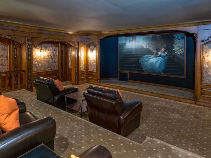 A full movie theatre is situated in the basement.