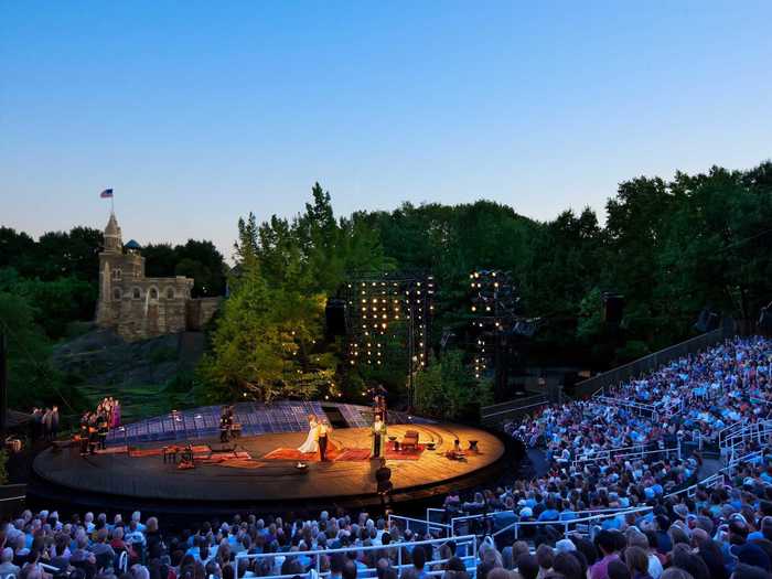 Travel back in time while watching a performance of William Shakespeare