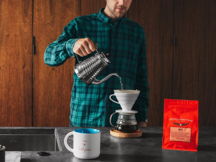For the coffee addicted father — the perfect coffee kit.