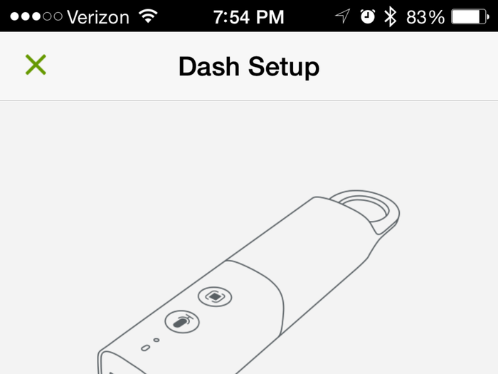 After that you have to go into the app and pair your Dash with your phone.