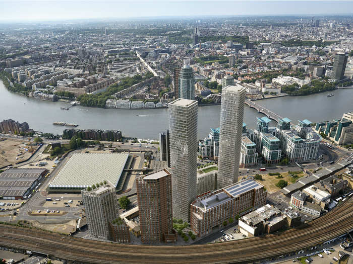 Vauxhall Square in Lambeth will include two hotels, two office buildings, and two residential towers. A 50-bed homeless hostel will also be part of the building cluster. A large new public square with plenty of pedestrian paths will be at the center of the site. The Square is expected to be complete in 2018.