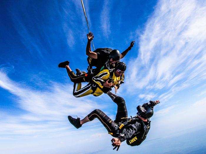 The US Army even has its own parachute team.